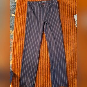 Betabrand Blue Pinstripe Dress Pants